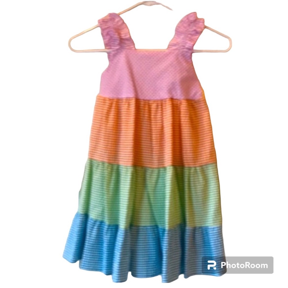 BONNIE JEAN gingham style, spring colored dress Size 5